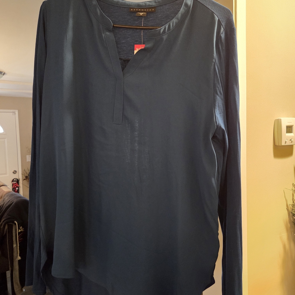 Attention Navy Blue Top
